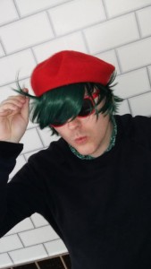 Kirkland Ciccone in red and green